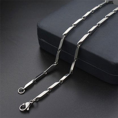 Fashion Frill Stainless Steel Silver Chain For Men