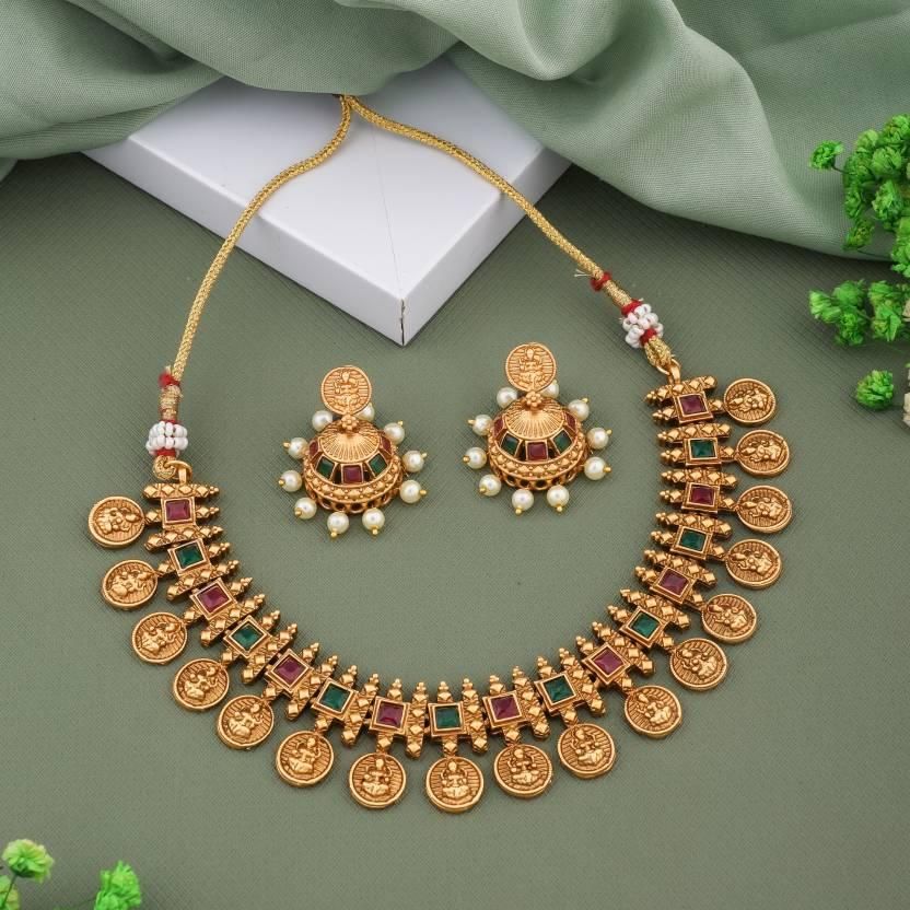 Gold-Plated Traditional Jewellery Set (Pack of 1)