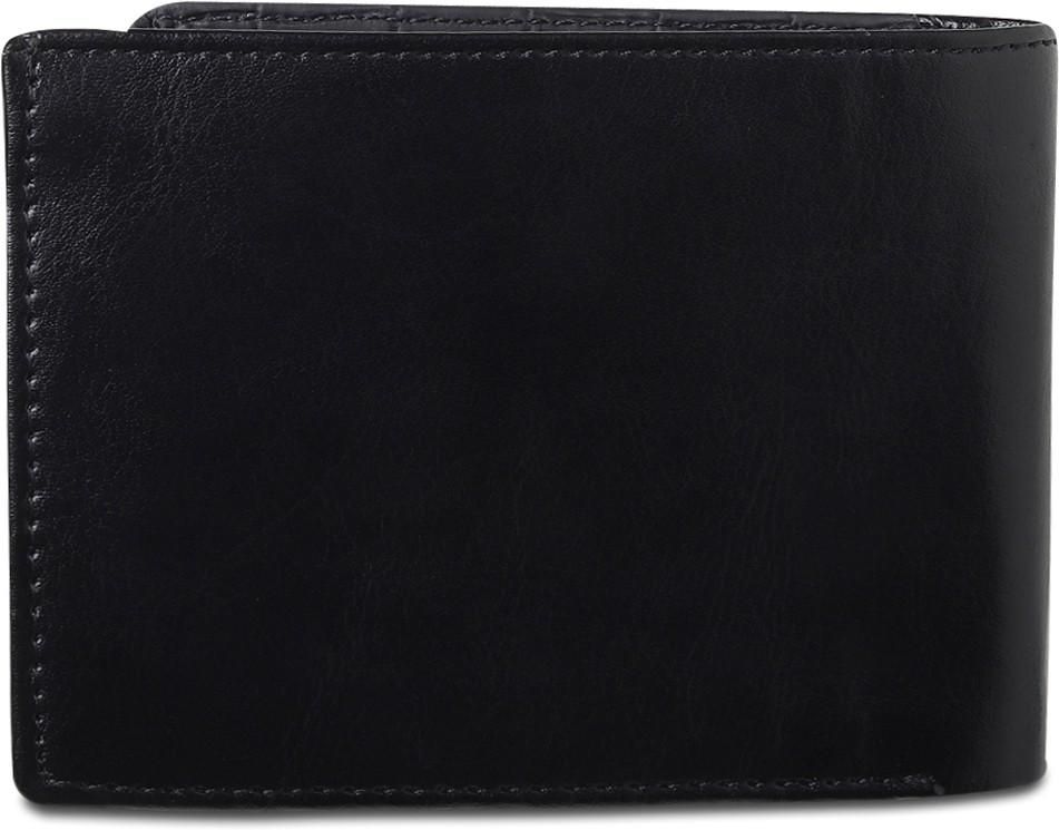 SAMTROH Men Black Artificial Leather Wallet (5 Card Slots)