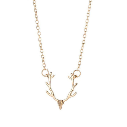 Christ Christmas Little Antler Deer Head Elk Necklace Classic Color Chokers Necklaces For Women
